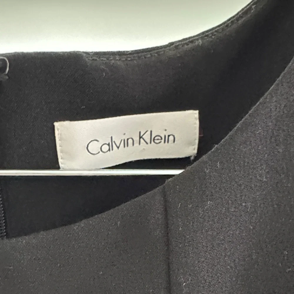 Calvin Klein Black, White and Beige Fit & Flare Dress - Picture 3 of 3